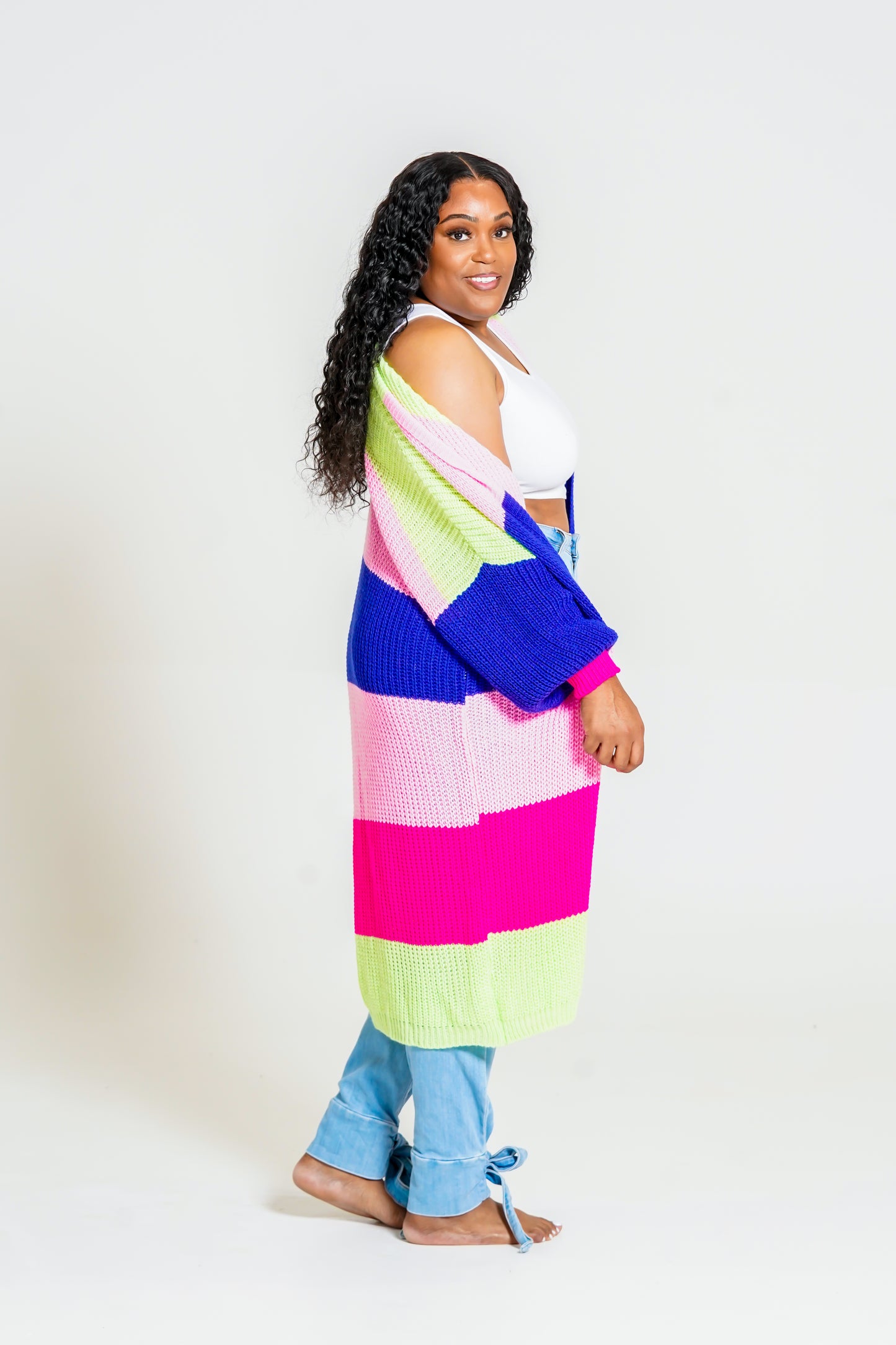 Color Block Cardigan