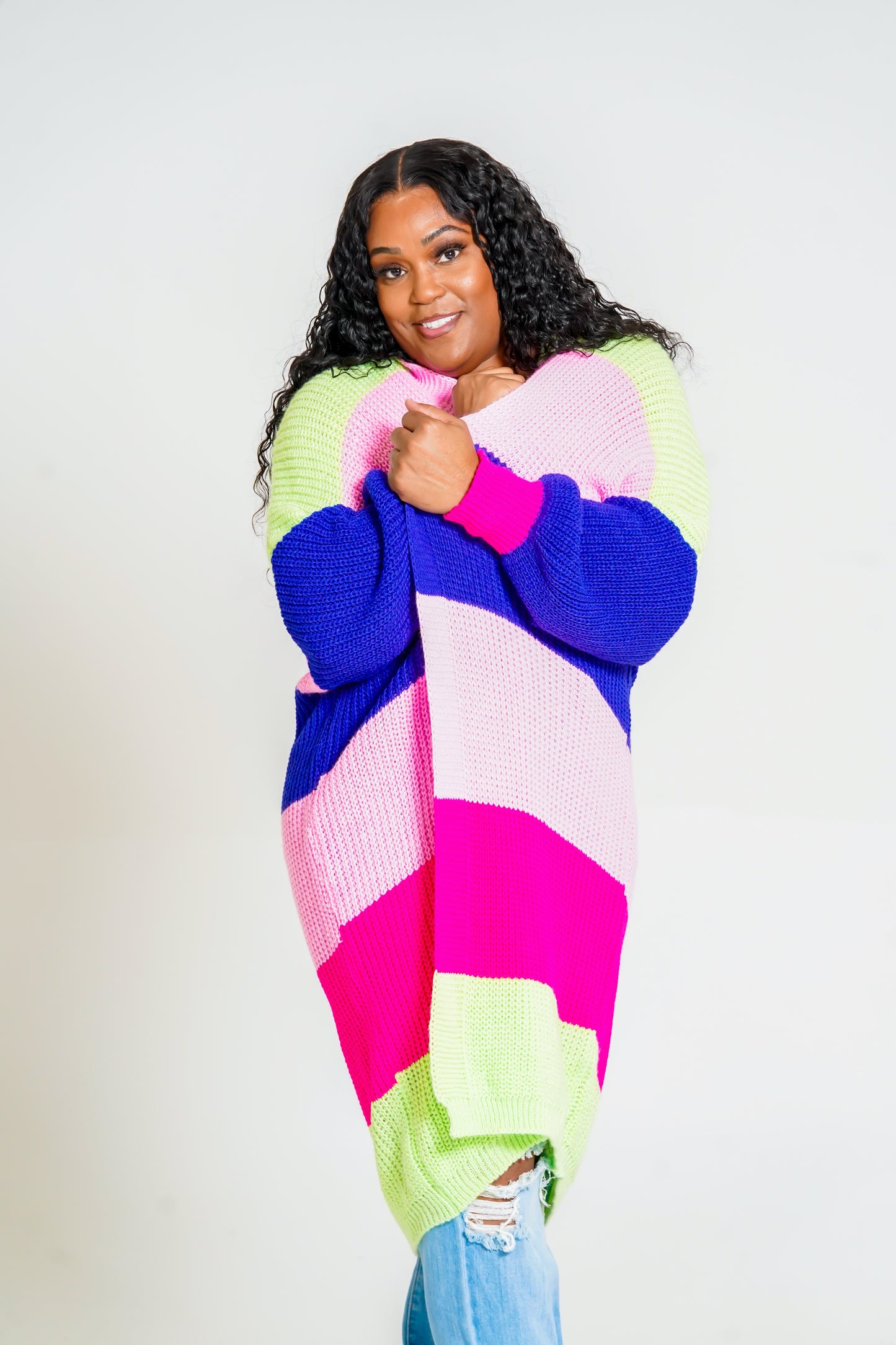 Color Block Cardigan