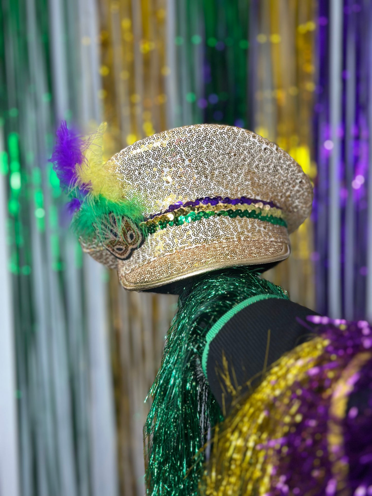 Sequin Gold Captain’s Hat
