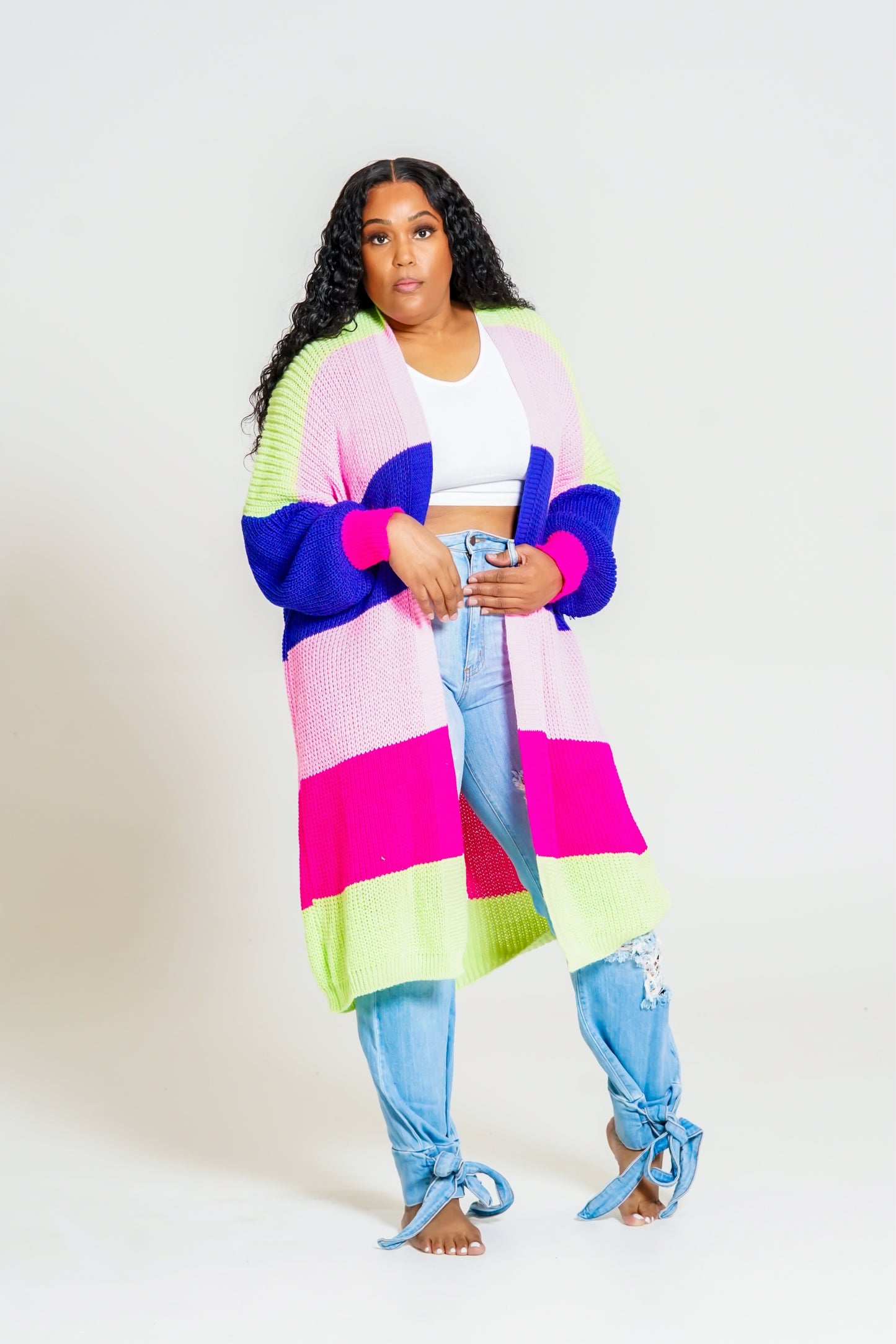 Color Block Cardigan