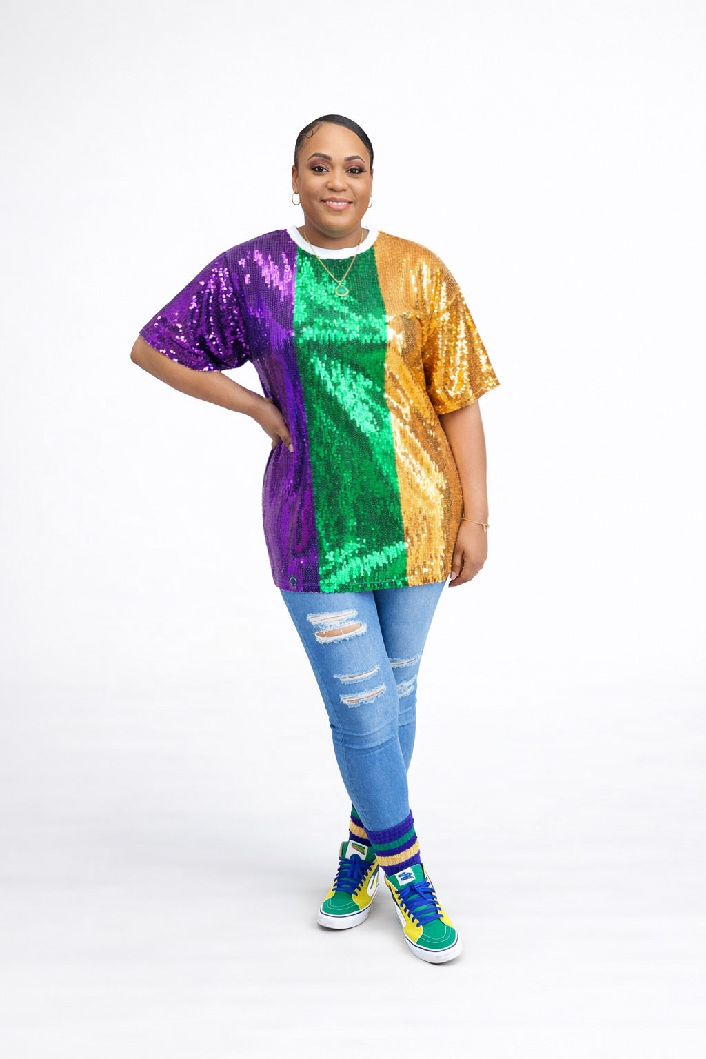 Mardi Gras ( Shirt Dress)