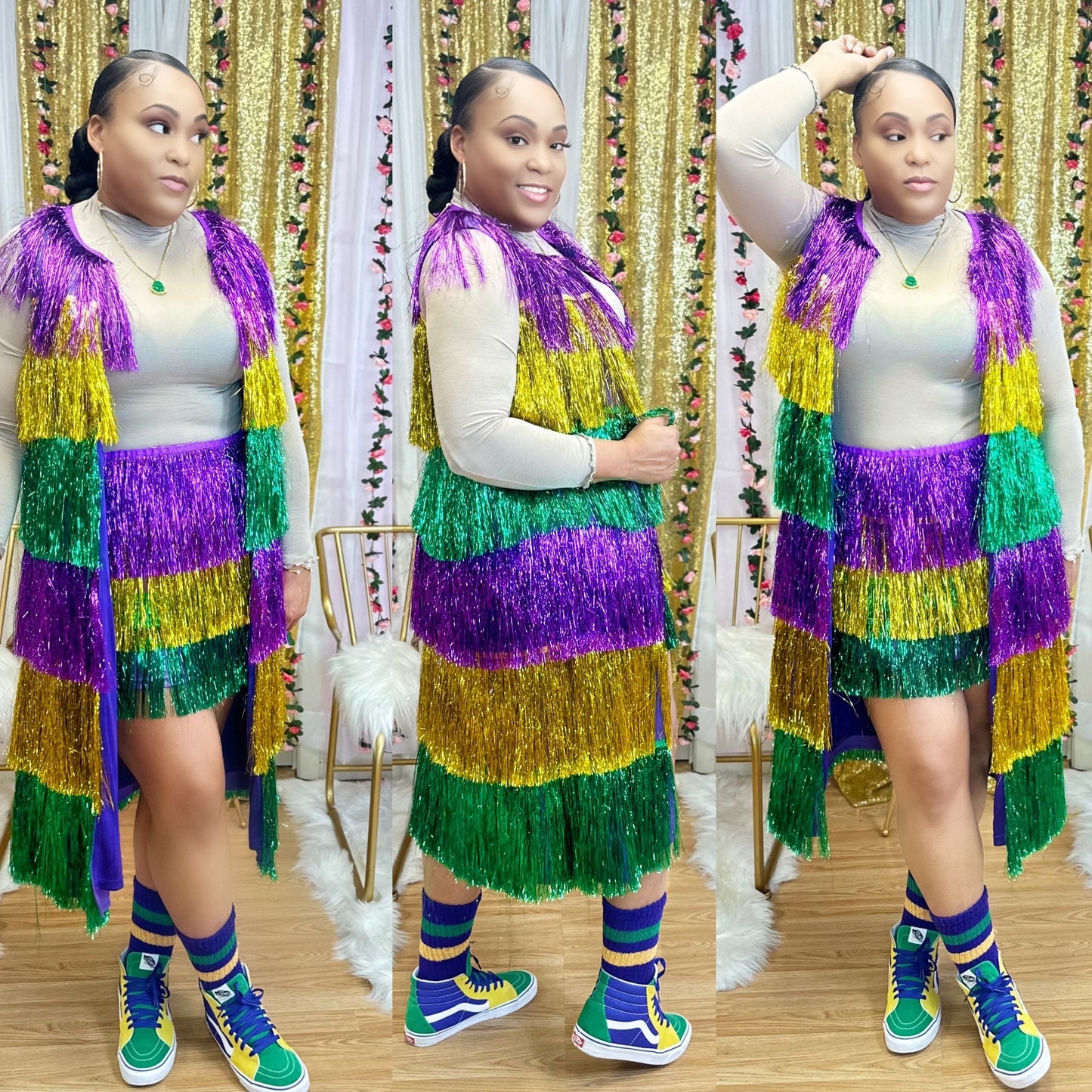 Mardi Gras Cardigan