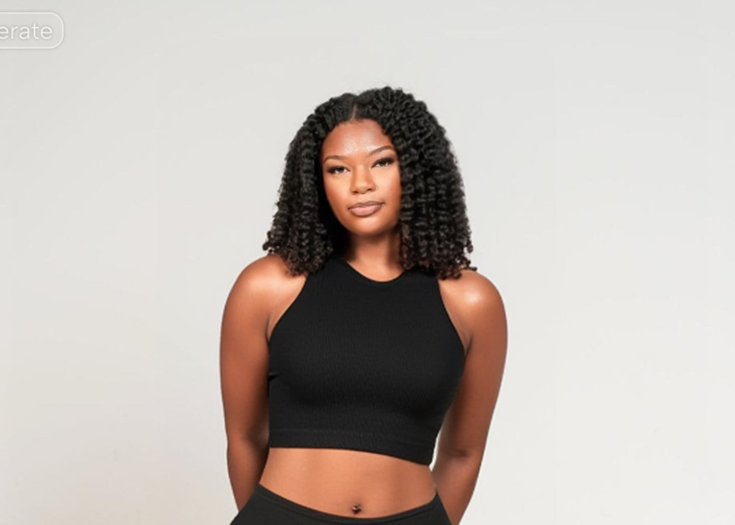 Ribbed Seamless High-Neck Cropped Tank is designed for women who want comfort, support, and ease—without the bulk. BACK