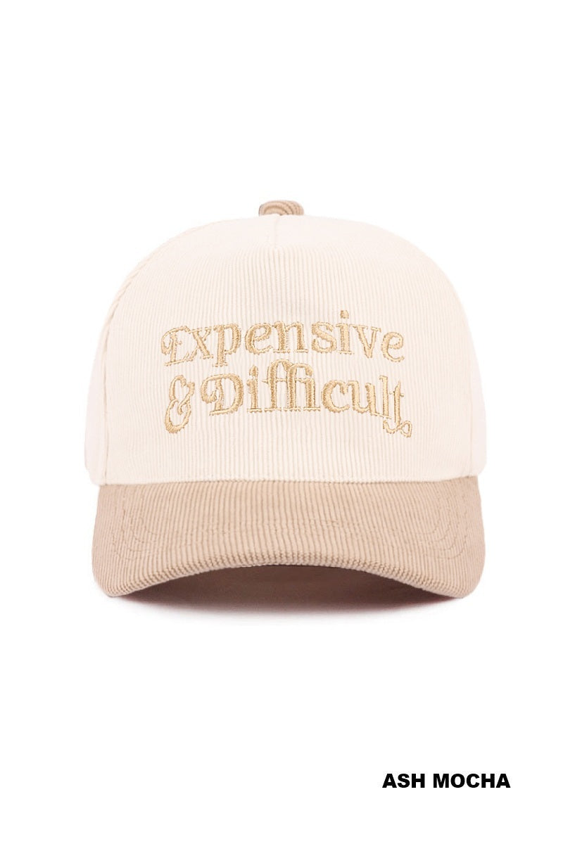 Expensive & Difficult Two-Tone Corduroy Cap (Ash Mocha)