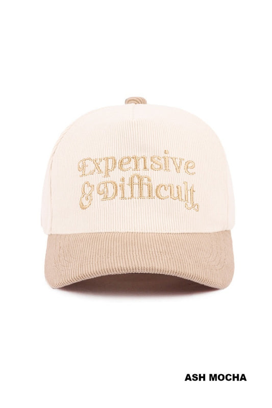 Expensive & Difficult Two-Tone Corduroy Cap (Ash Mocha)