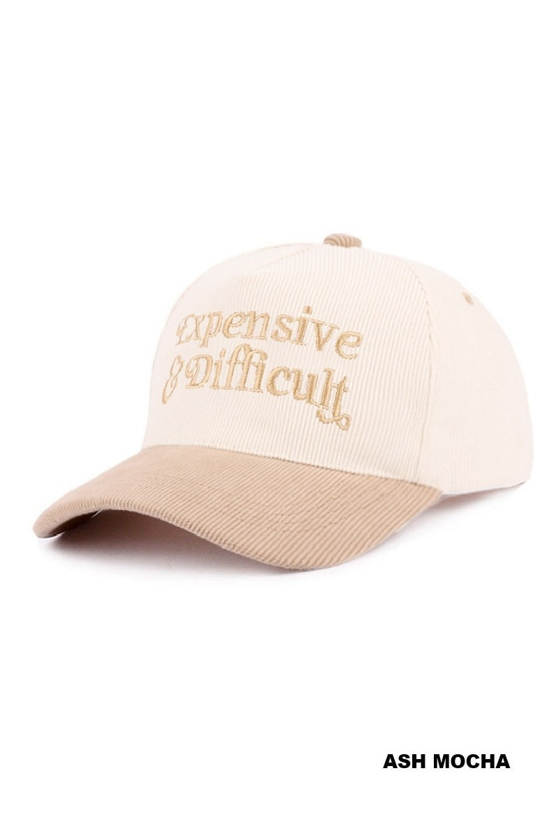 Expensive & Difficult Two-Tone Corduroy Cap (Ash Mocha)