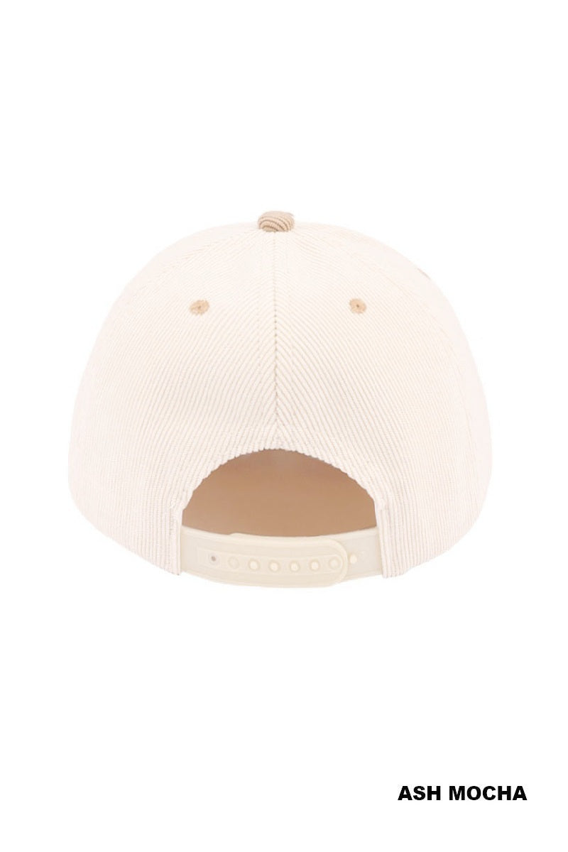 Expensive & Difficult Two-Tone Corduroy Cap (Ash Mocha)
