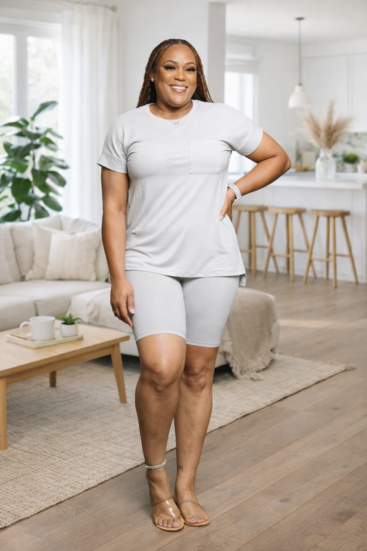 Throw & Go Short Set (Lt. Grey)