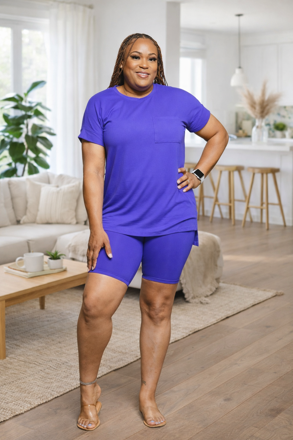 Throw & Go Short Set (Bright Blue)