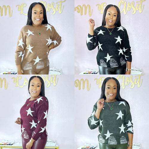 Distressed Star Sweater (Sweater Only)